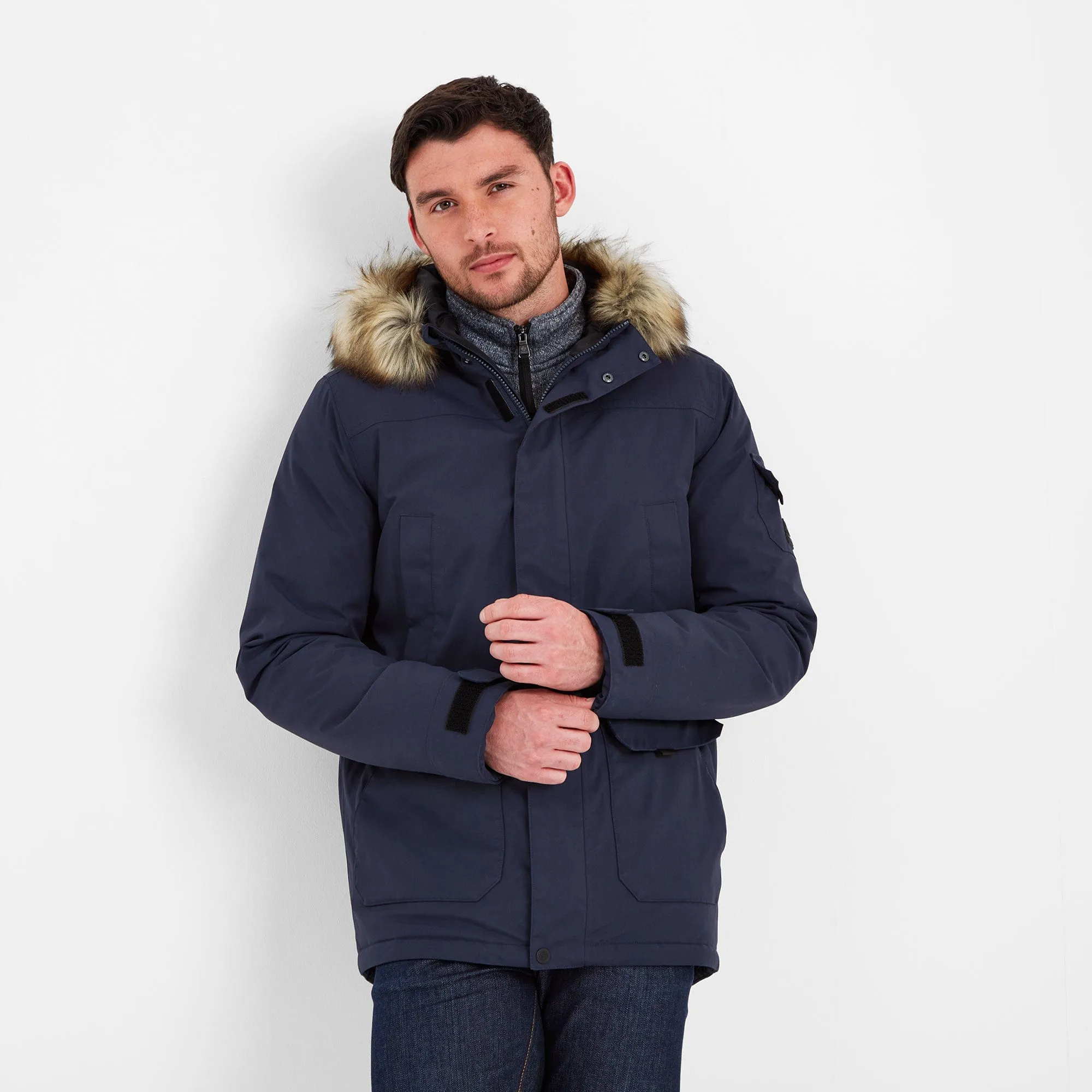 Garrick Mens Waterproof Parka - Dark Indigo