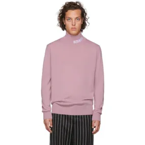 GCDS Logo Turtleneck Pink