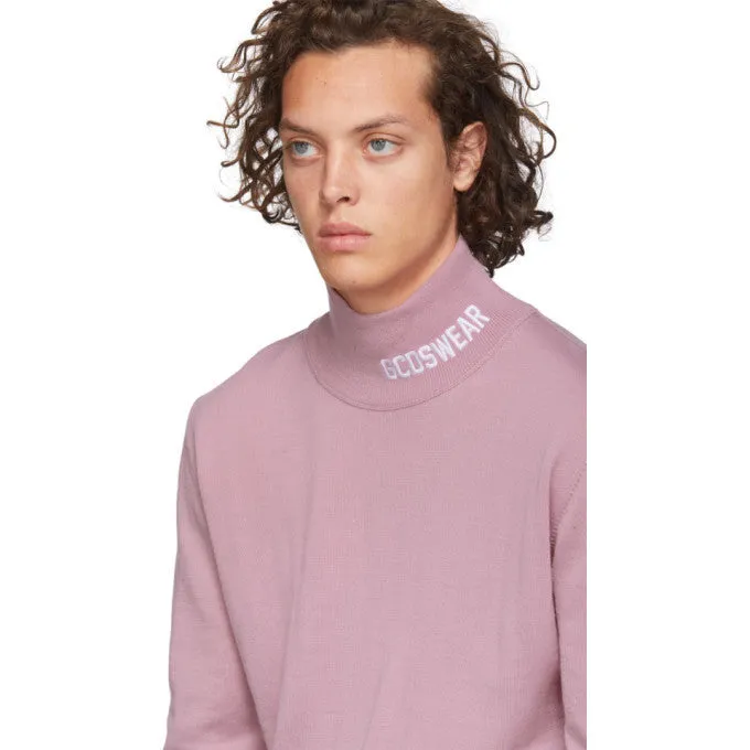 GCDS Logo Turtleneck Pink
