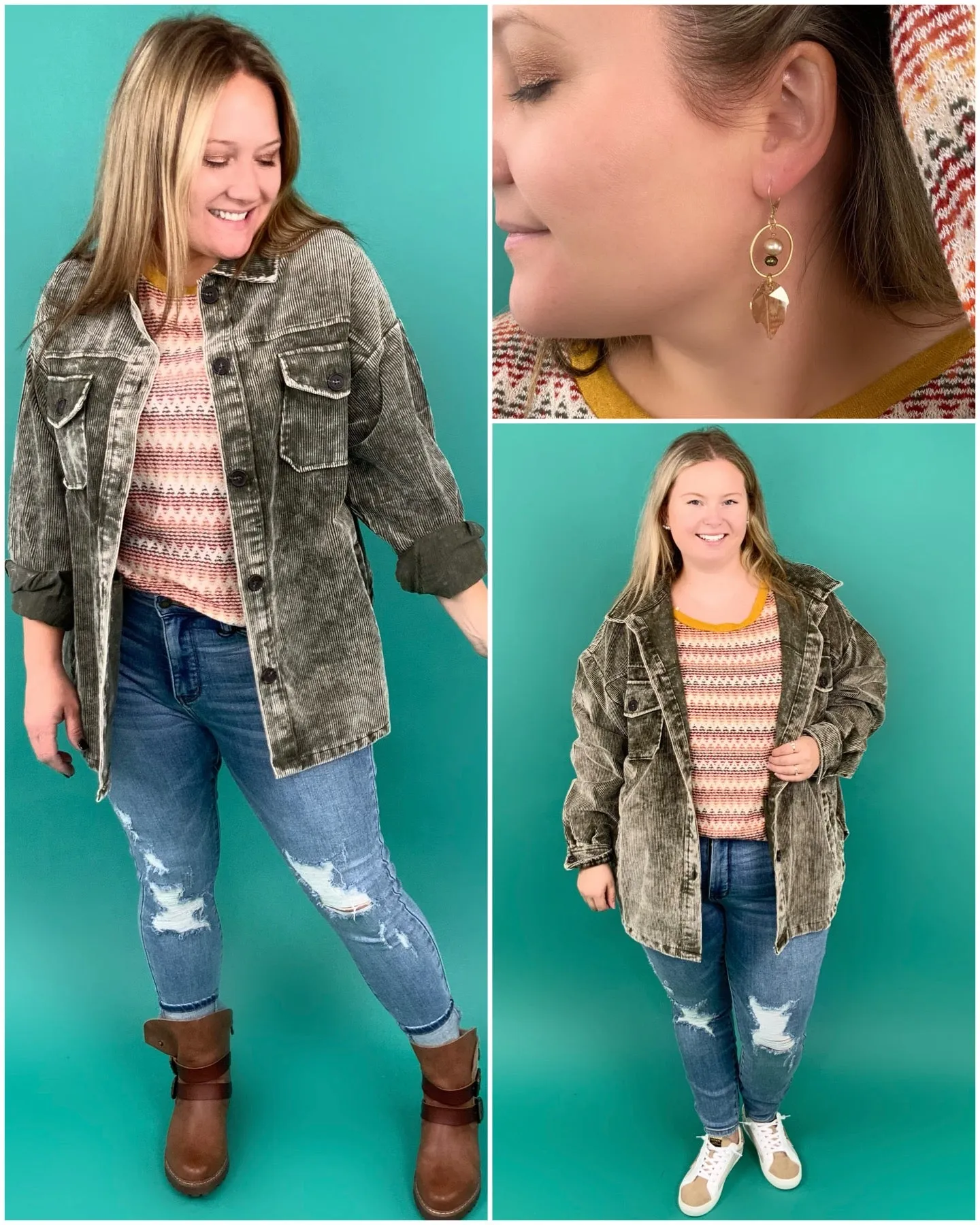 Give it a Whirl Leaf Earrings