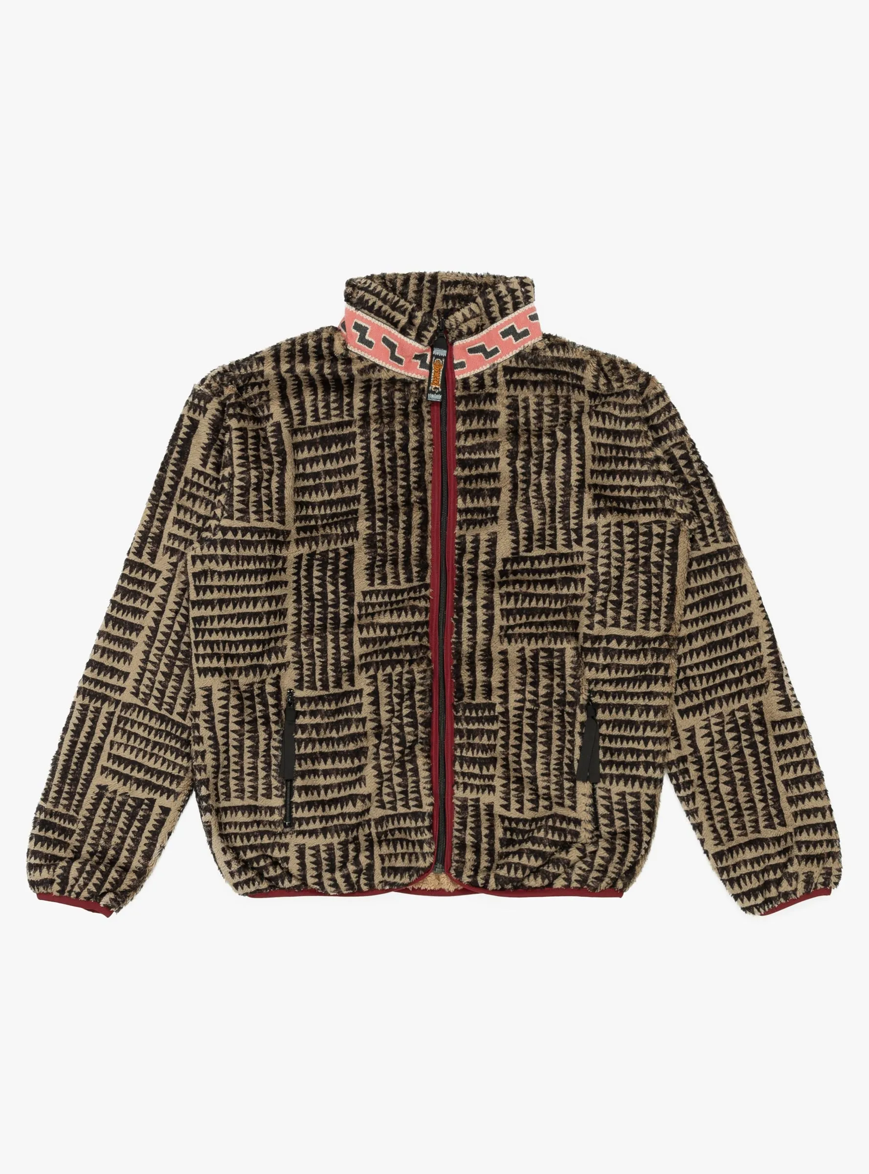 Hacksaw Block Zip Fleece Blouson Beige