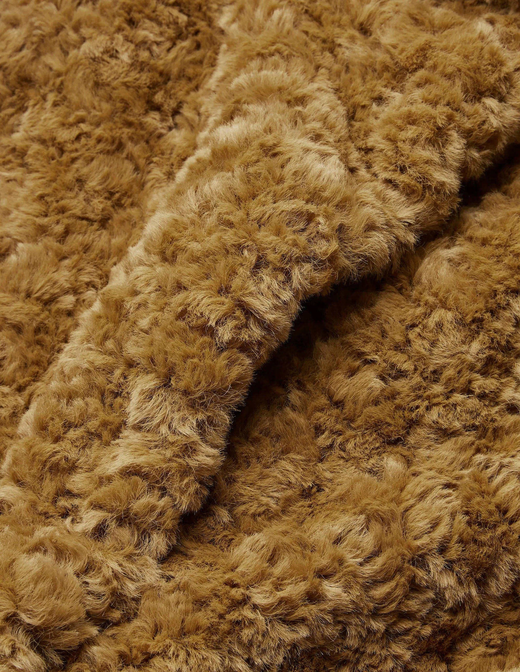 Haddon Faux Fur Gilet-Camel