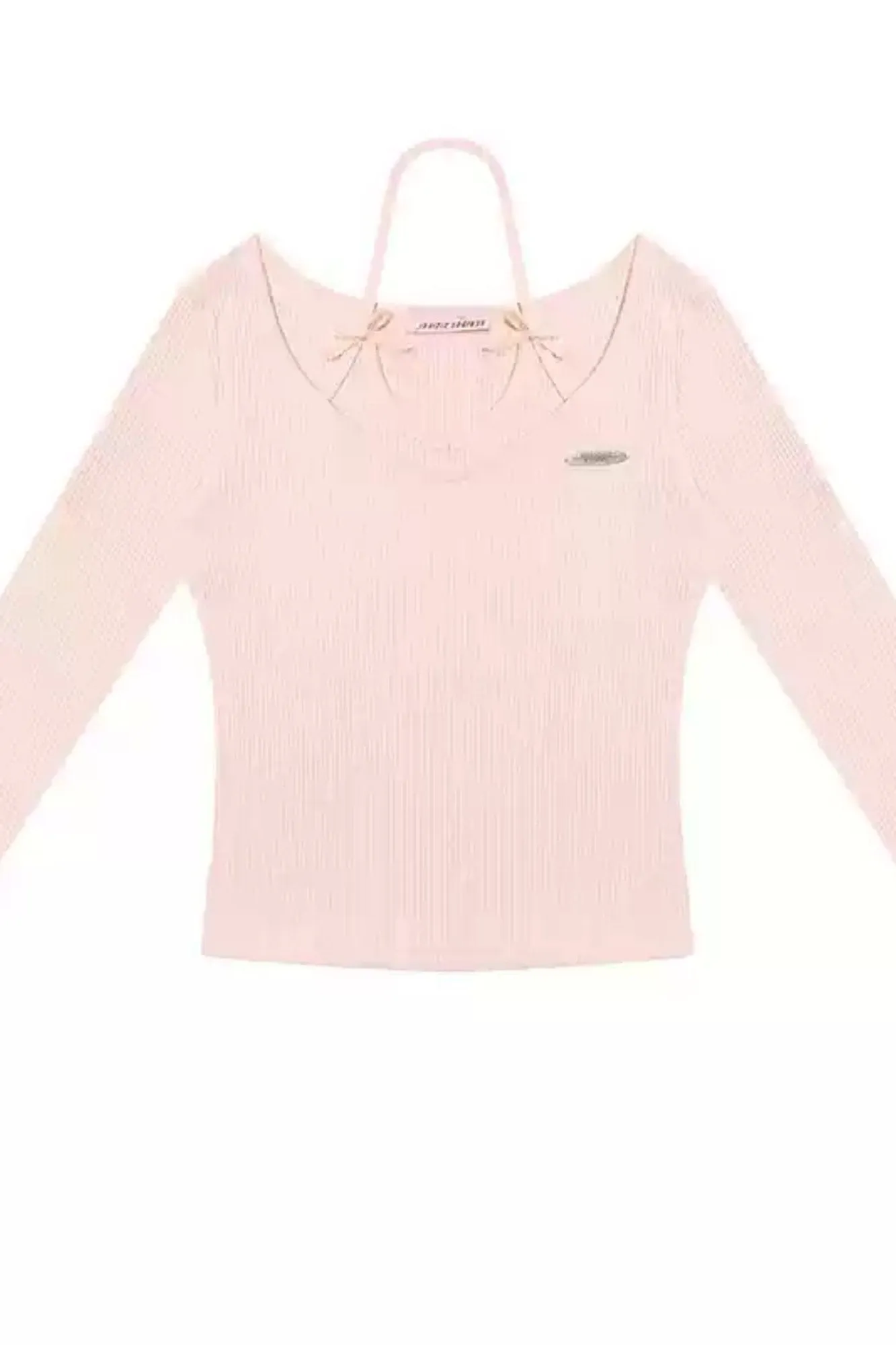 Halterneck Bow Knitted Base Layer