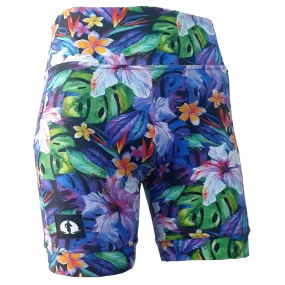 High Waist Funky Pants - Hibiscus