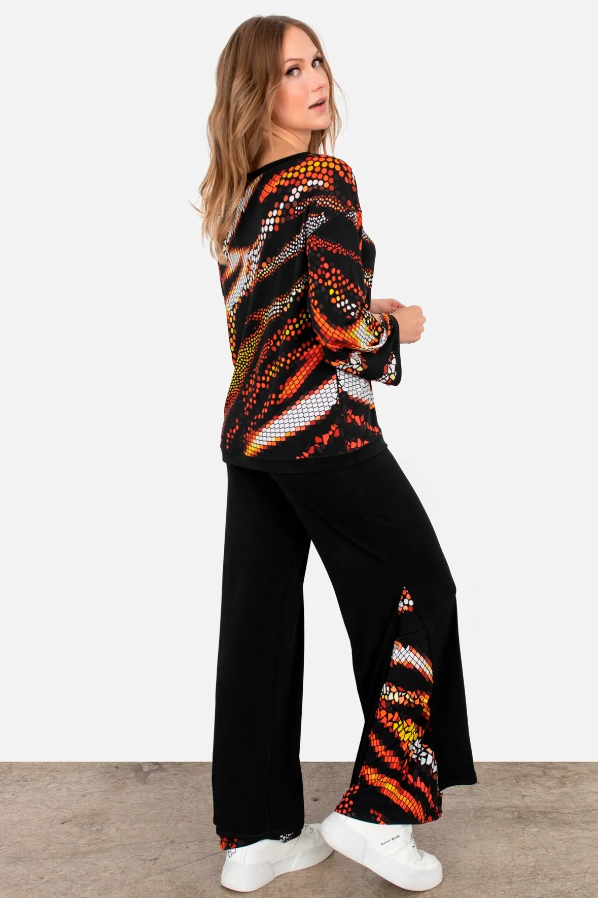 High Waist Layered Long Pants