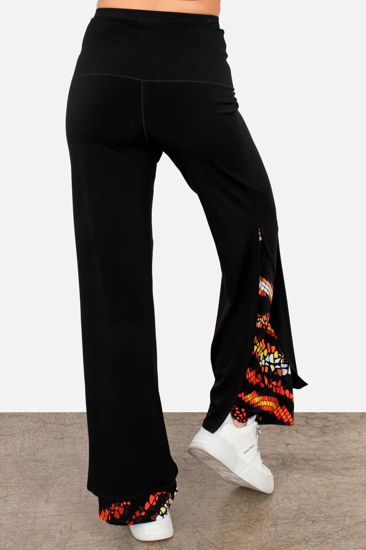 High Waist Layered Long Pants