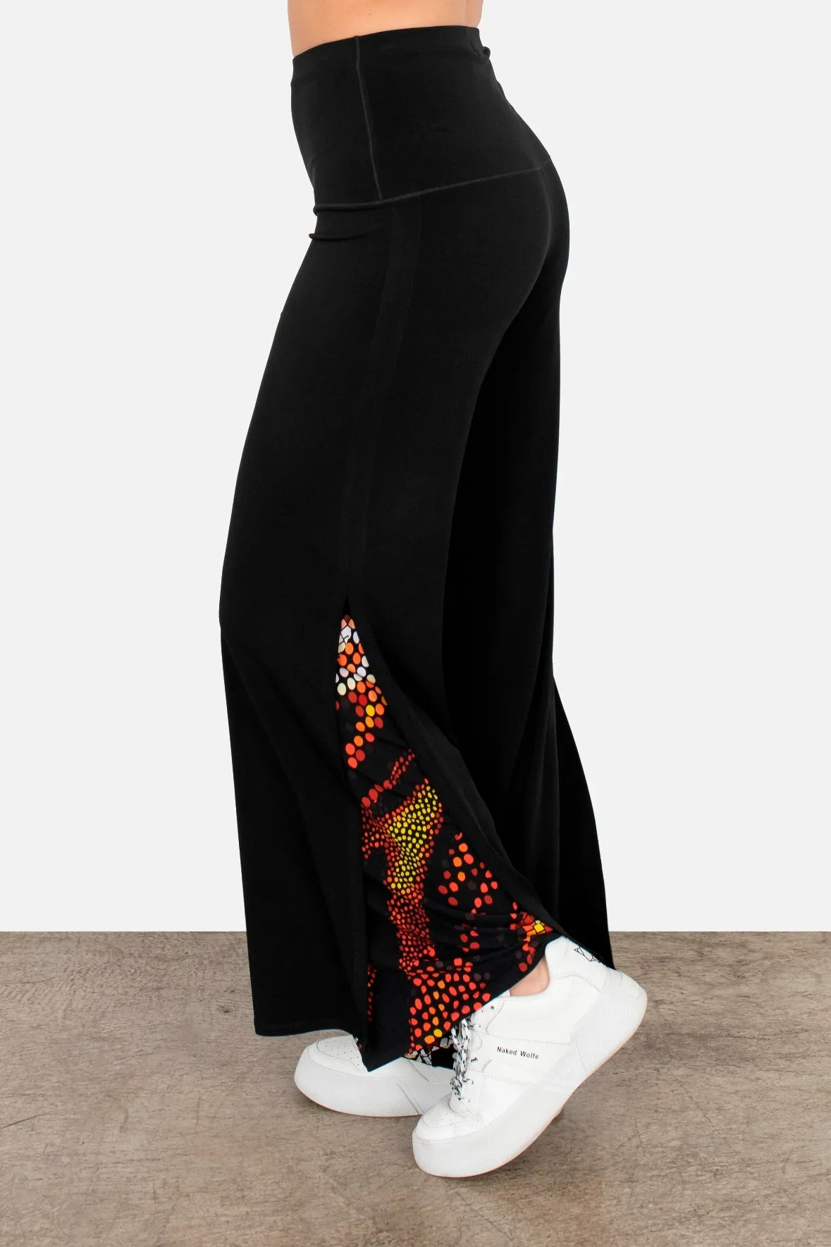 High Waist Layered Long Pants