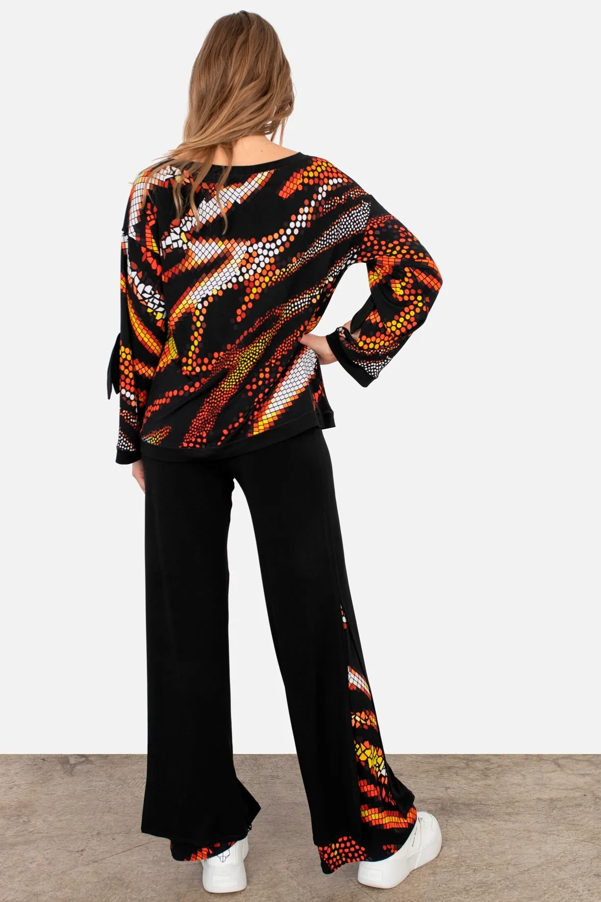 High Waist Layered Long Pants