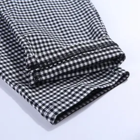 High Waist Plaid Trousers