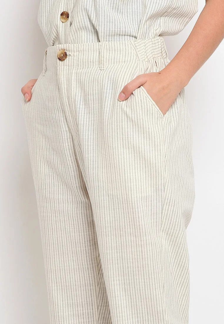 High Waist Printed Long Pants