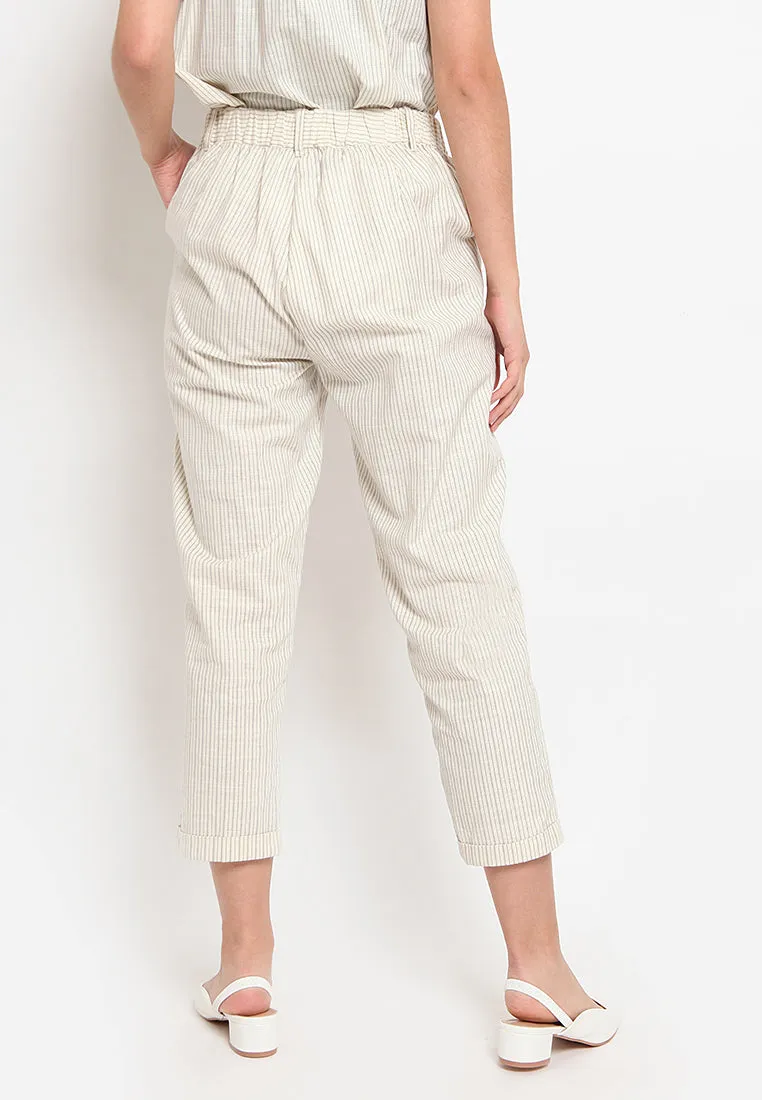 High Waist Printed Long Pants