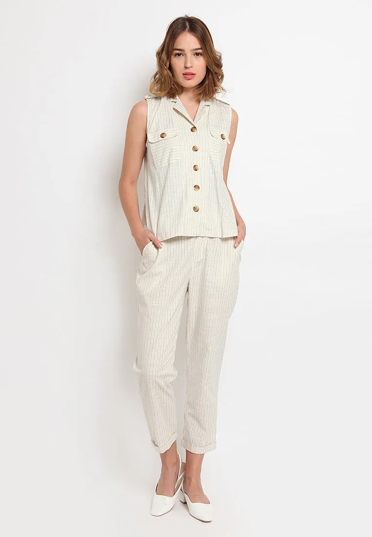 High Waist Printed Long Pants