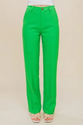 High Waist Straight Pants