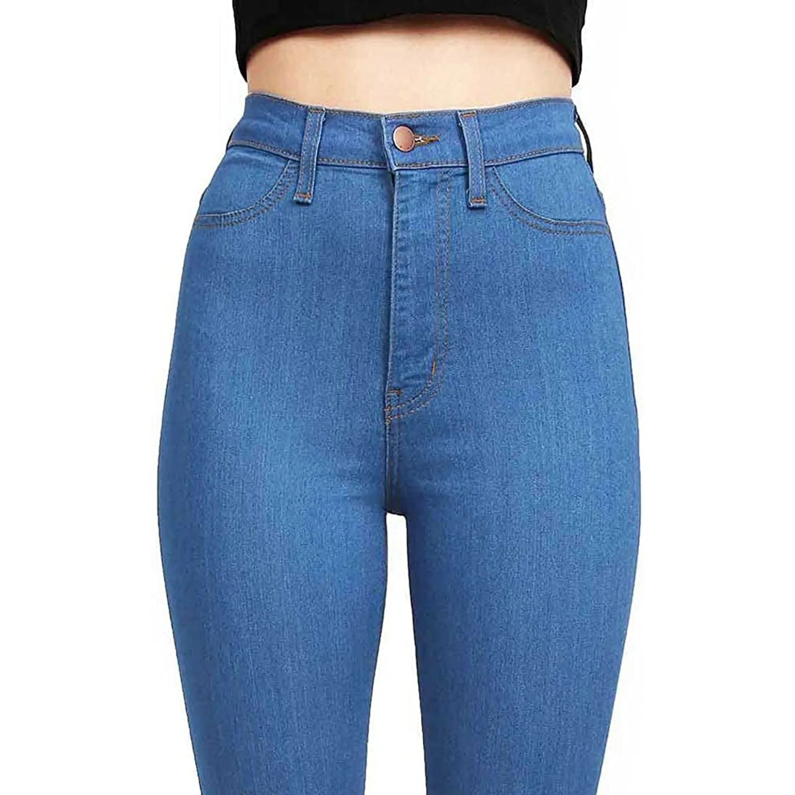 High Waist Wide Leg Stretch Flare Jeans