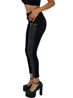 High-Waisted Tummy Control Pants Black