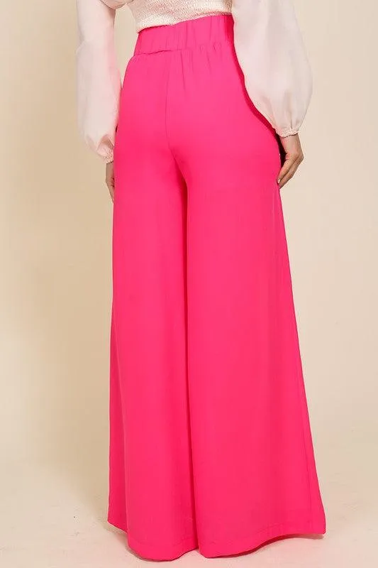 High waisted wide leg dress pants