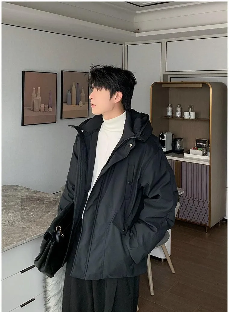 Hua Faux Fur Collar Windbreaker Down Jacket