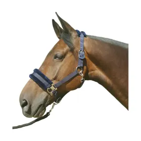 Hy Equestrian Faux Fur Padded Head Collar with Lead Rope