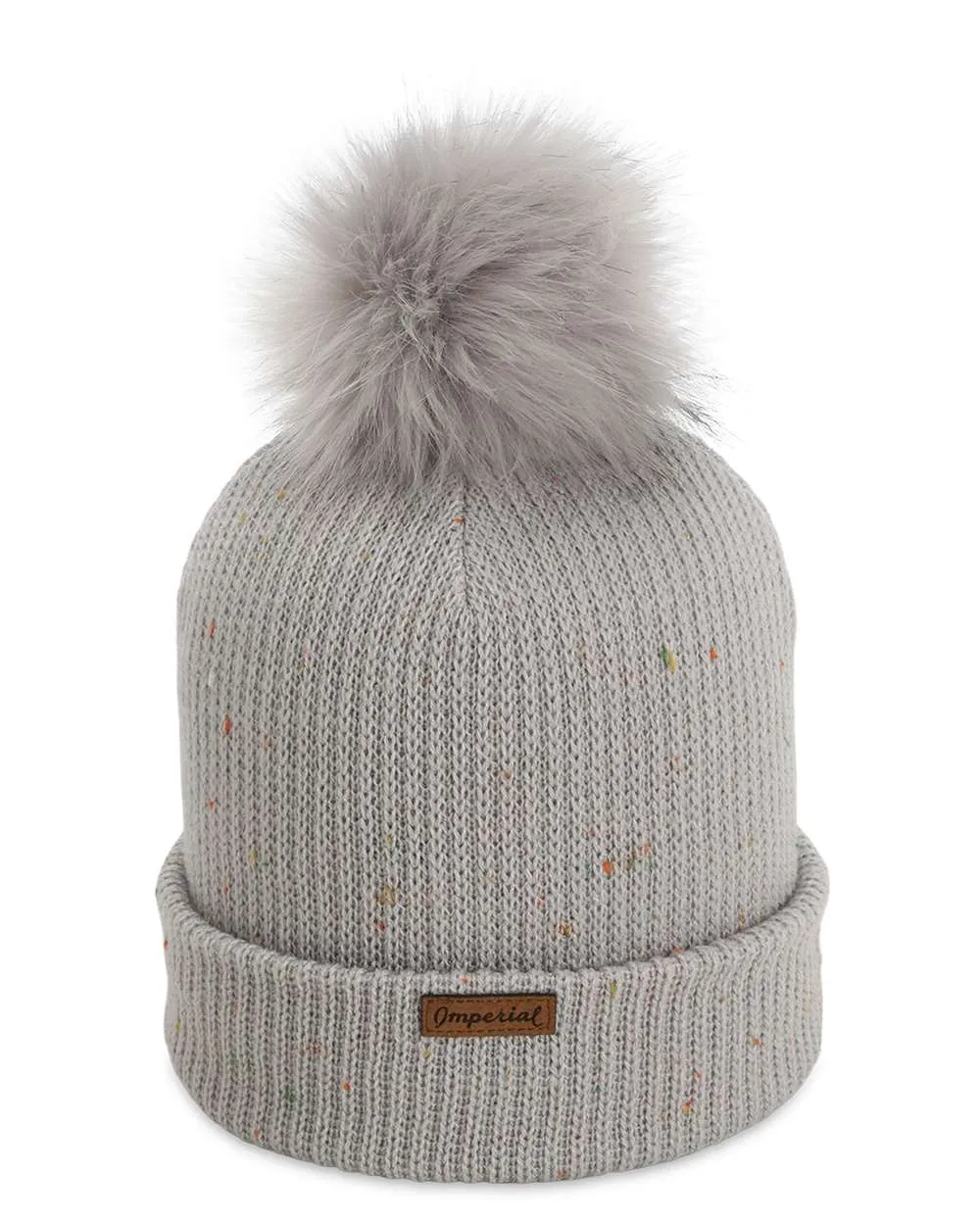 Imperial The Montage Pom Cuffed Custom Beanies, Light Grey
