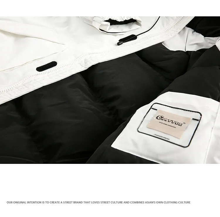 Insulated Hooded Parka with Fur Collar
