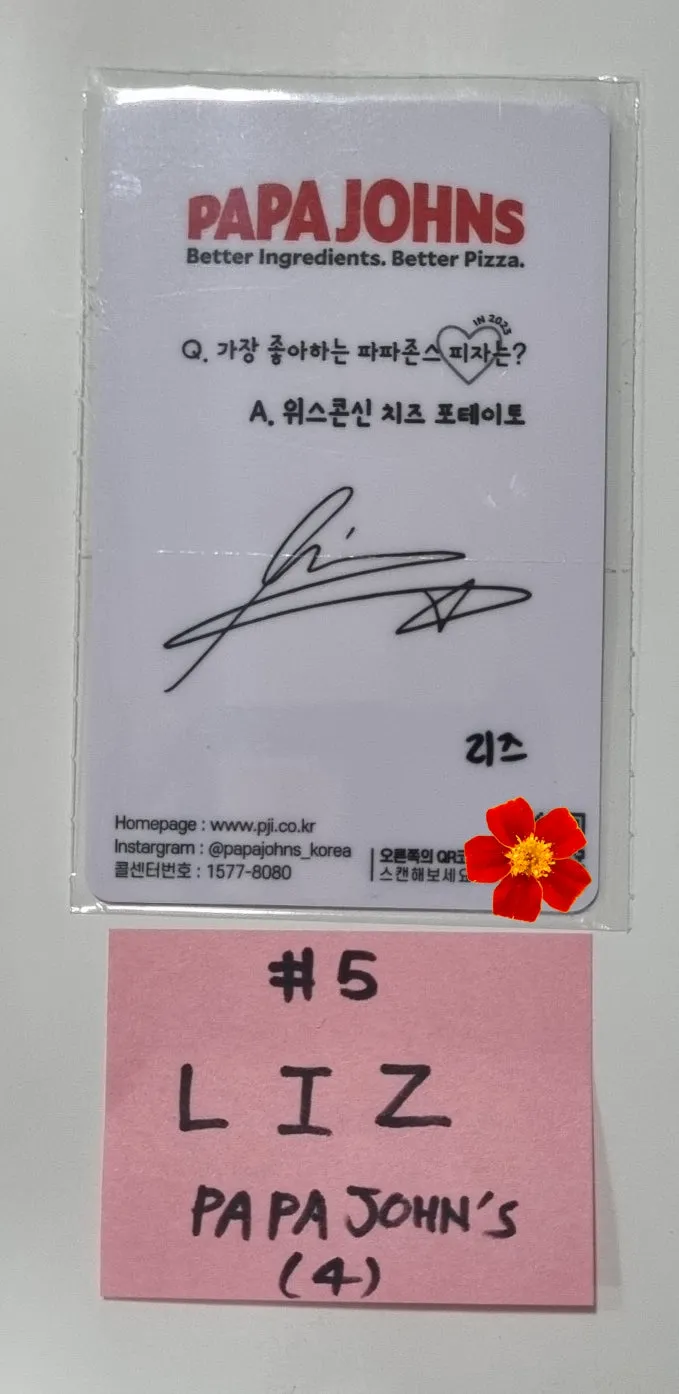 IVE 'IVE X PAPA JOHNS PIZZA' - Papa John's Event PVC Photocard [Restocked 5/11]