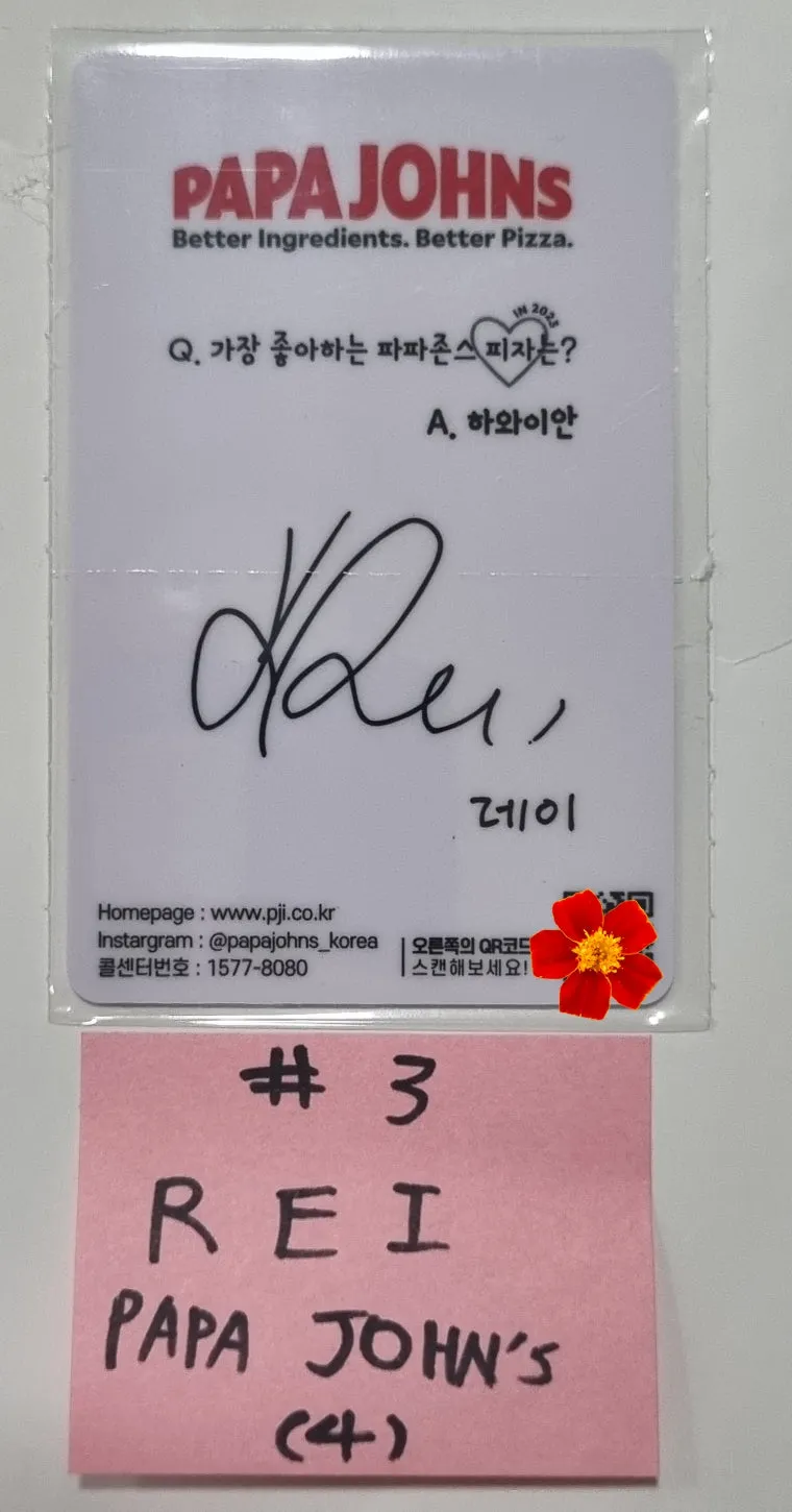 IVE 'IVE X PAPA JOHNS PIZZA' - Papa John's Event PVC Photocard [Restocked 5/11]