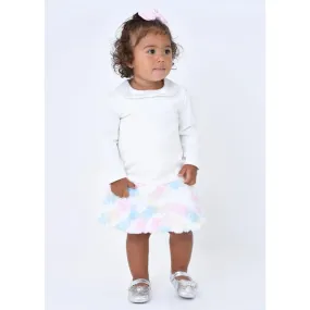 Ivory 'Frances' Fur Trim Baby Dress