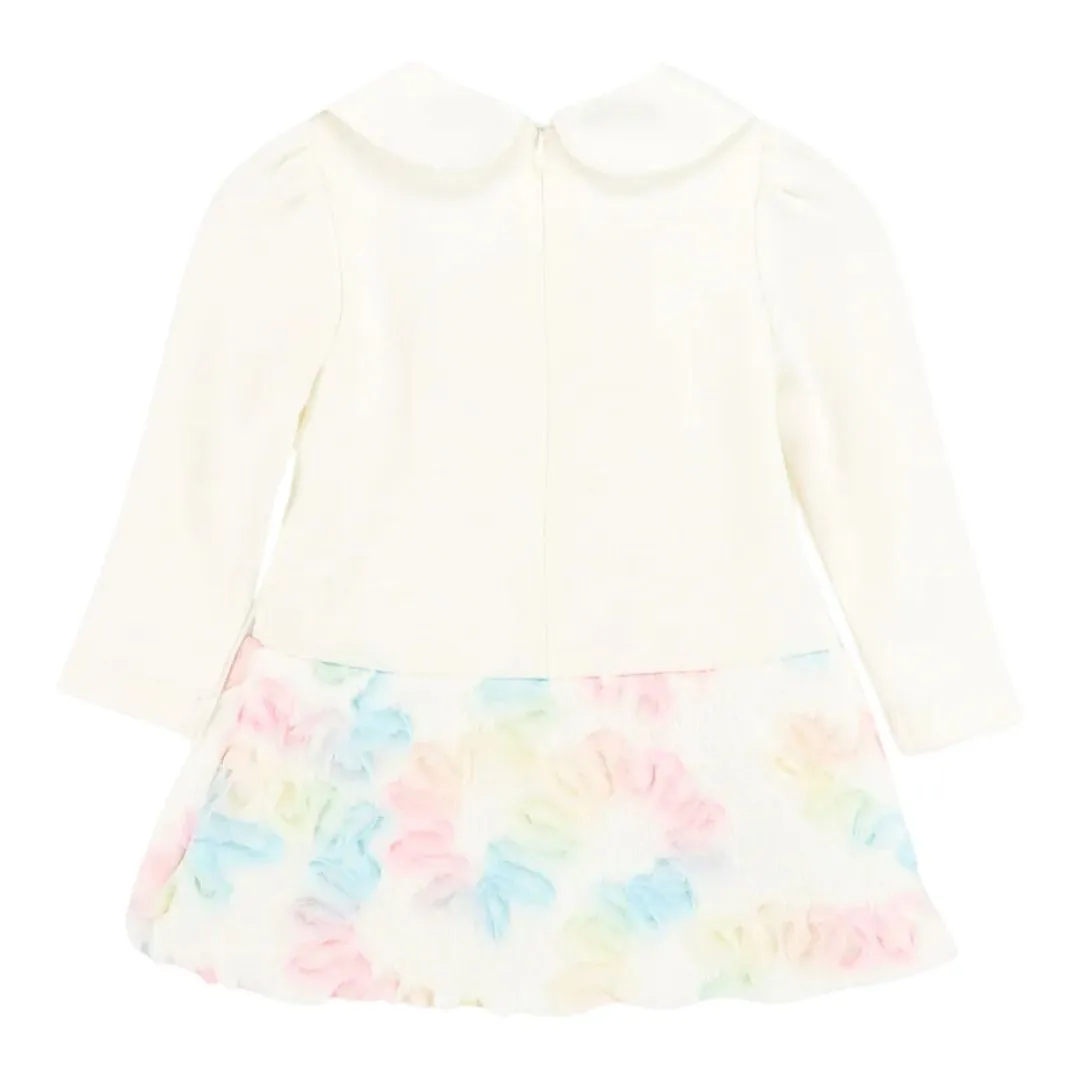 Ivory 'Frances' Fur Trim Baby Dress