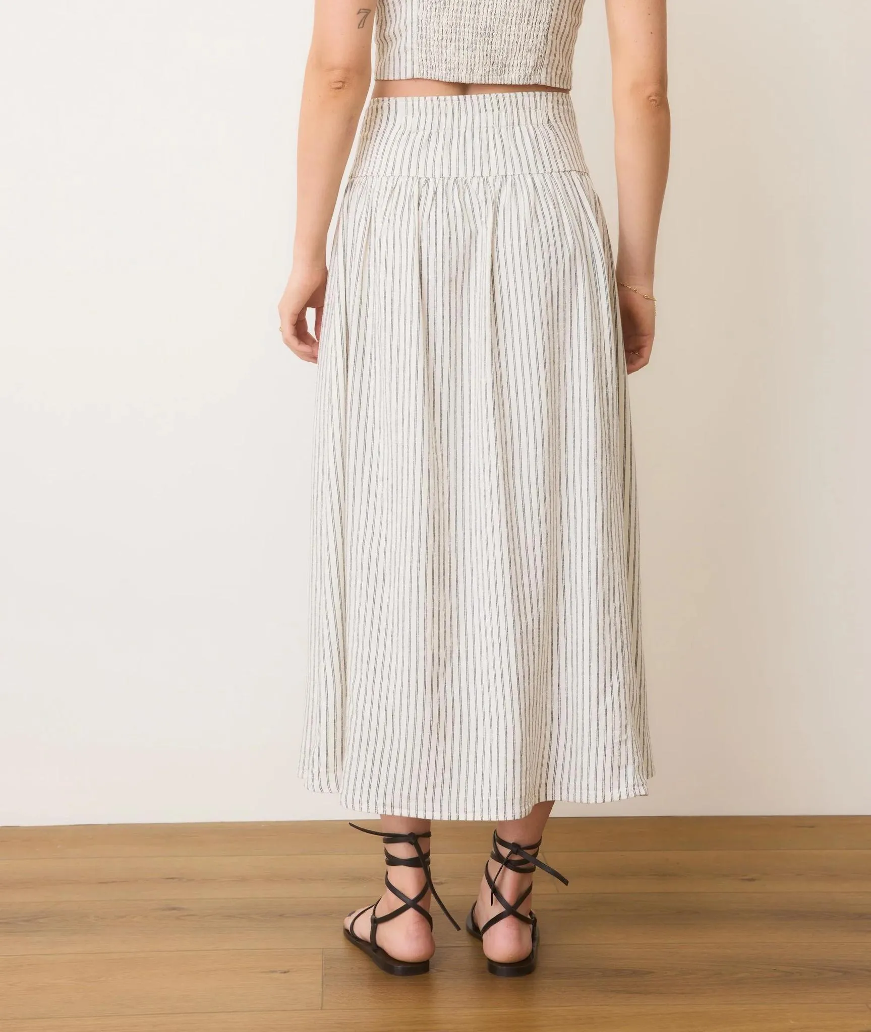 Jade Button Through Skirt