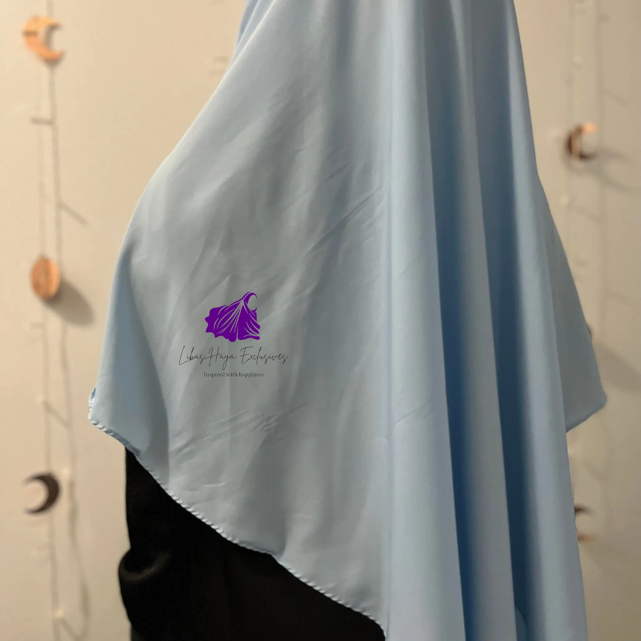 Khimar, Zahra Khimar-Single layer khimar with built in niqab -Blue