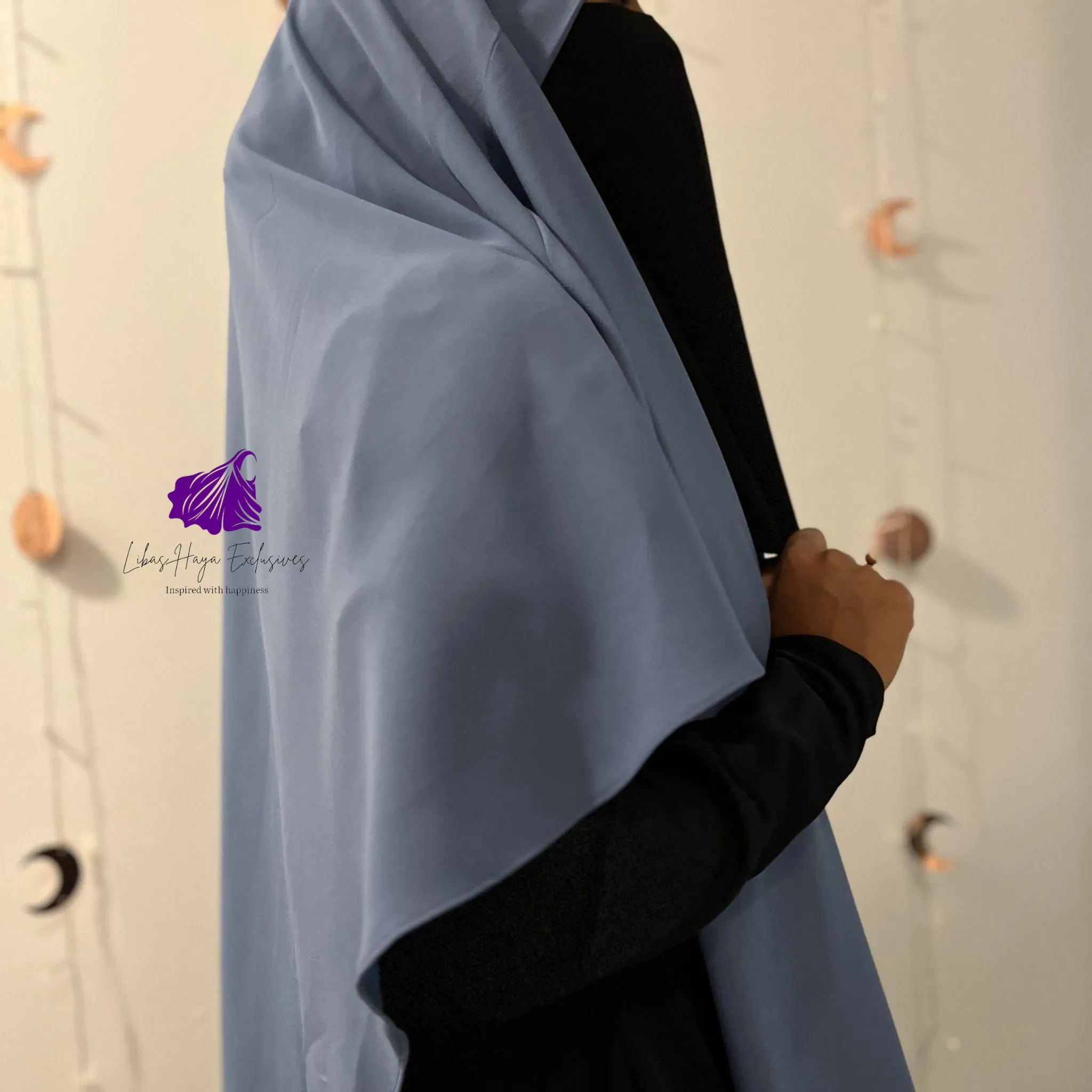 Khimar, Zahra Khimar-Single layer khimar with built in niqab -Blue