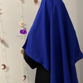 Khimar, Zahra Khimar-Single layer khimar with built in niqab -Blue