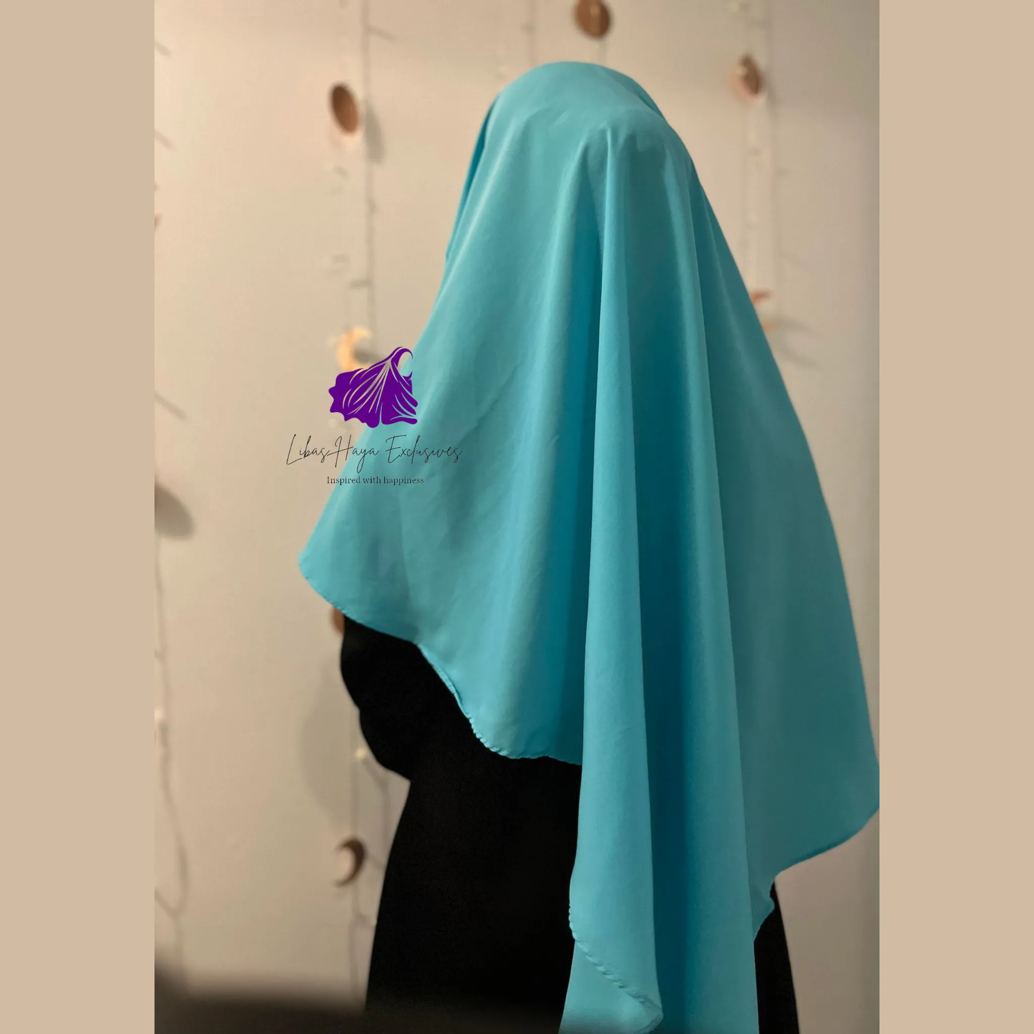 Khimar, Zahra Khimar-Single layer khimar with built in niqab -Blue