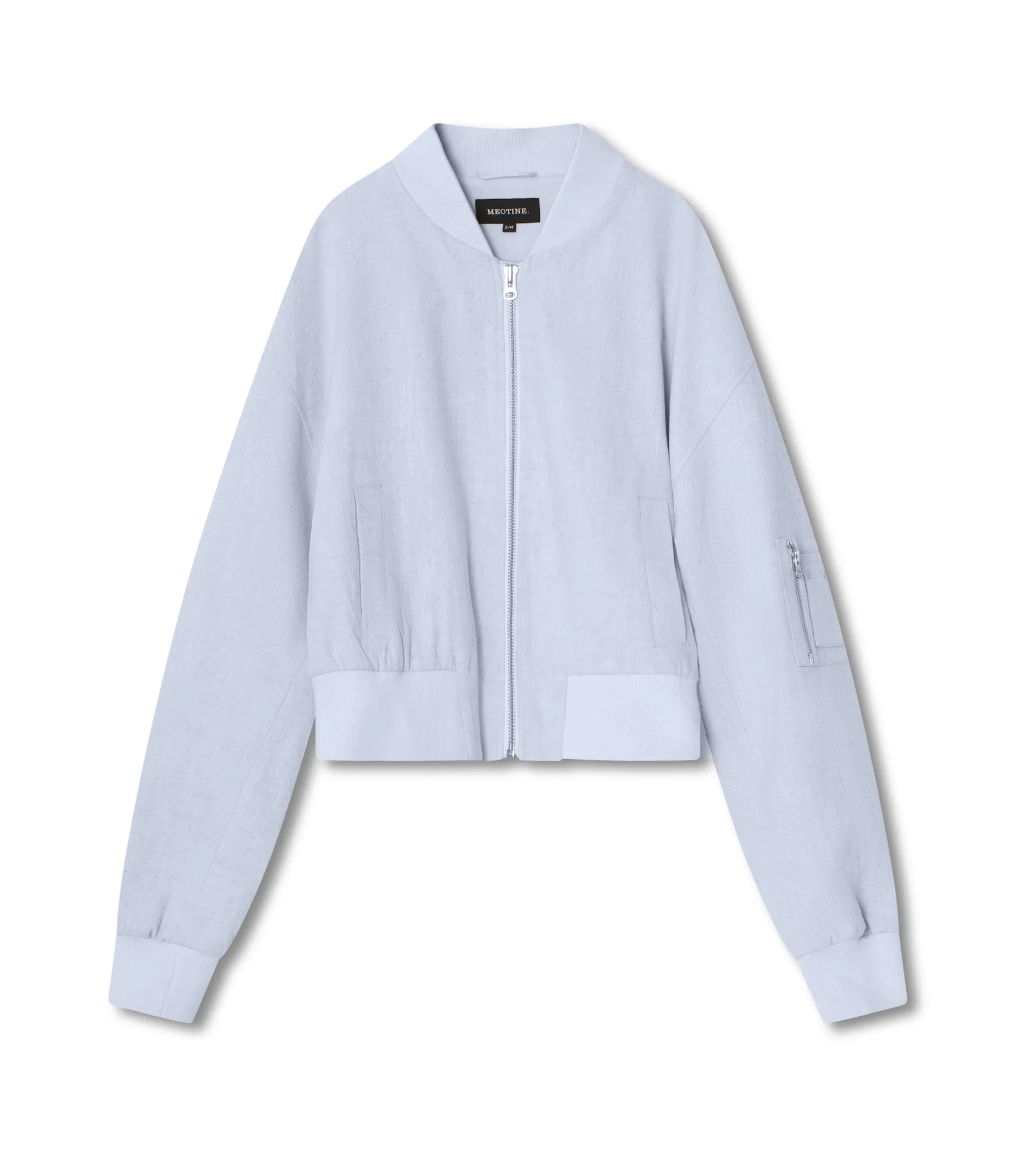 KIAN LINEN BOMBER - LIGHT BLUE