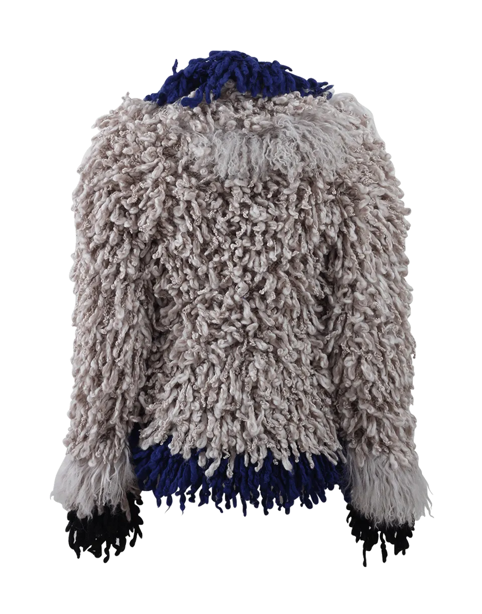 Knotted Wool Mongolian Fur Coat