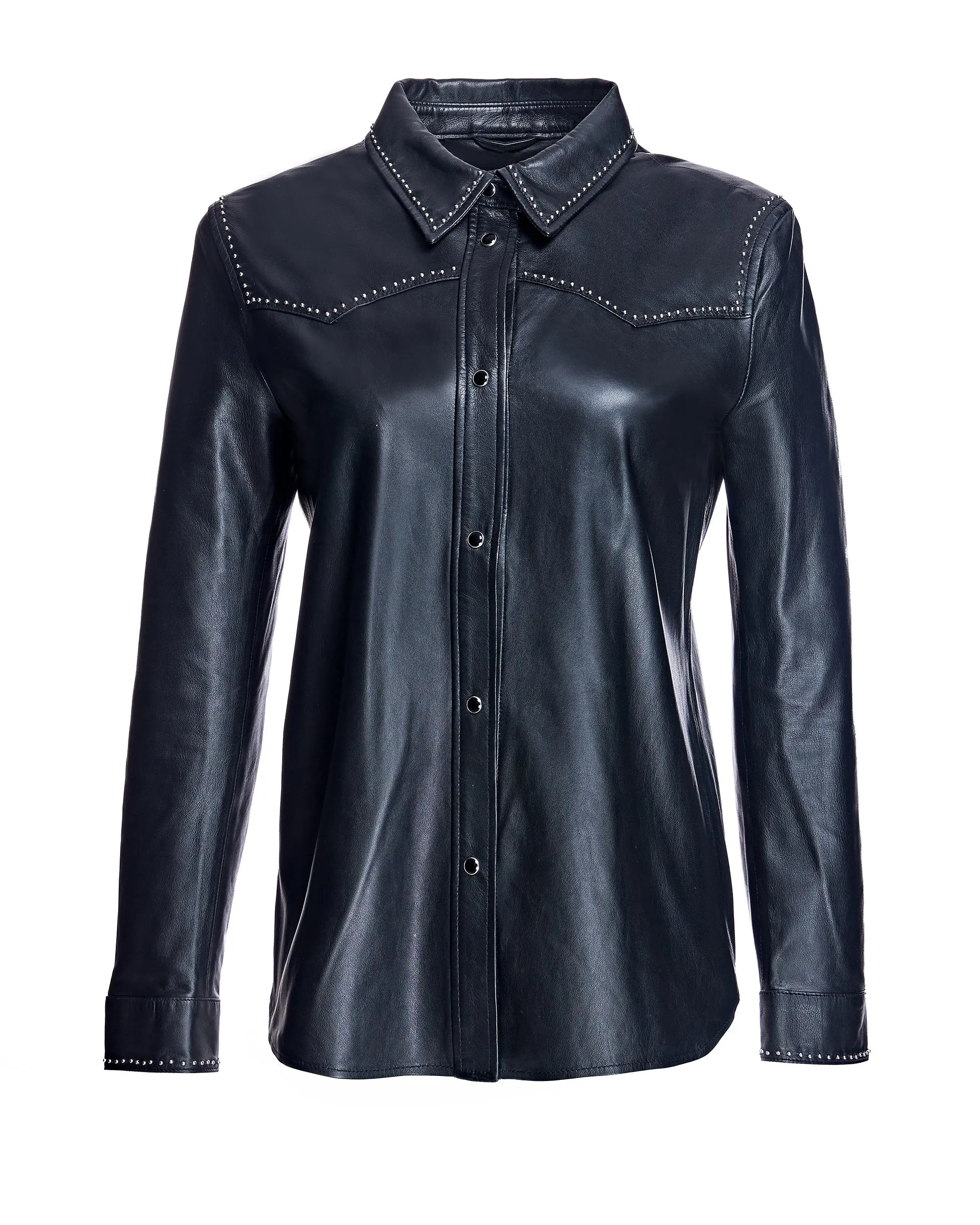 Leather Shirt Jacket