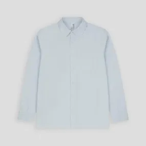 Lightweight Relaxed Snap Button Shirt Illusion Blue