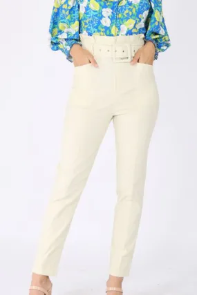 LINEN PAPERBAG PANTS
