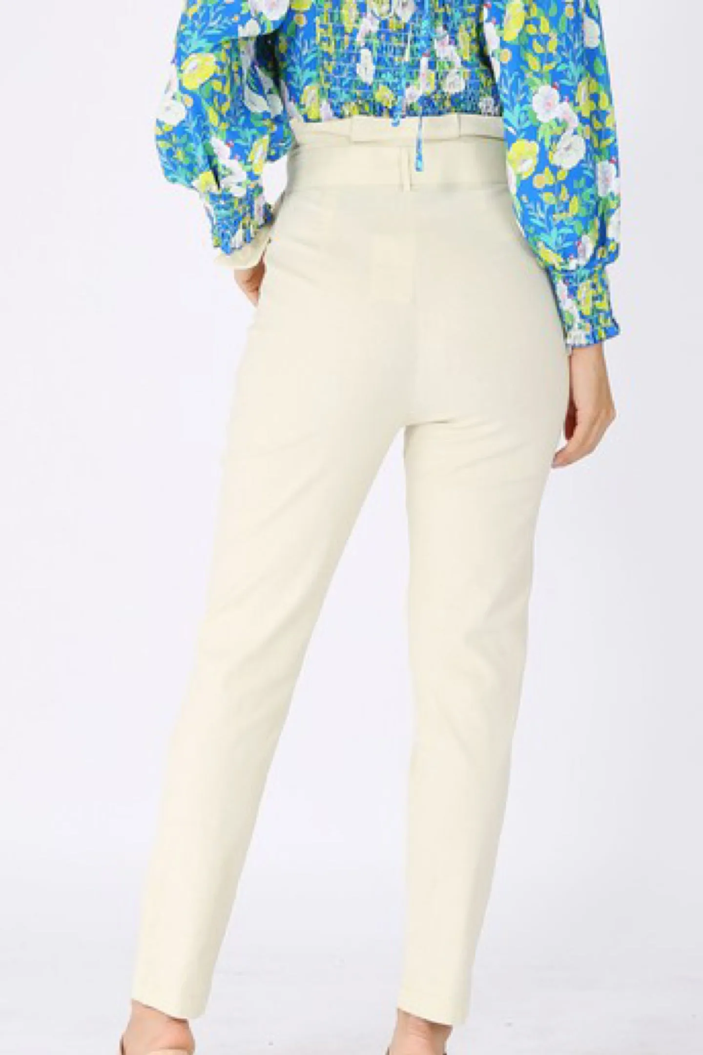 LINEN PAPERBAG PANTS