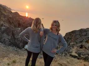 'Live Simply' Slouchy Pullover