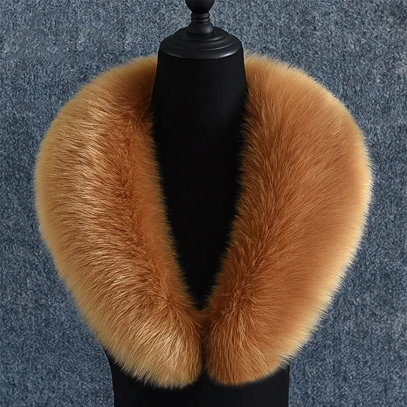 LVSANW Faux Fur Collar Solid Color Plush Shawl Women Winter Detachable Neck Warmer Wrap Scarves Female Thick Warm Plush Collar Scarf