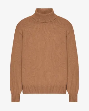 Merino Wool Turtleneck - Sahara Camel