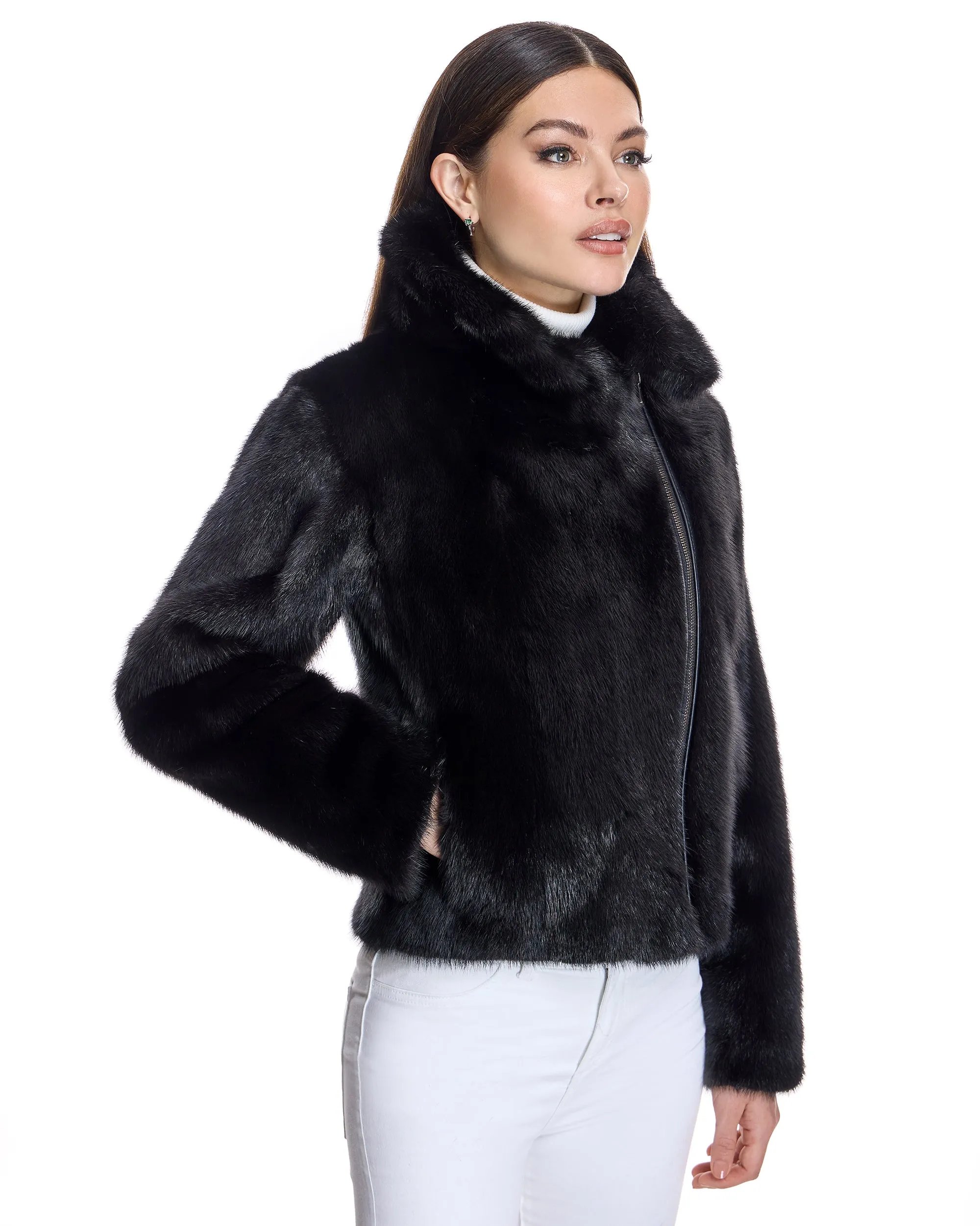 Mink Moto Jacket
