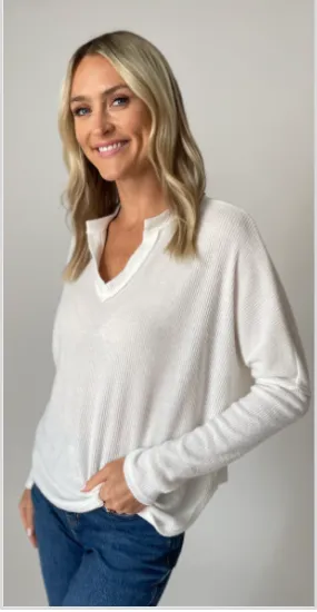 Molly Split Neck Top