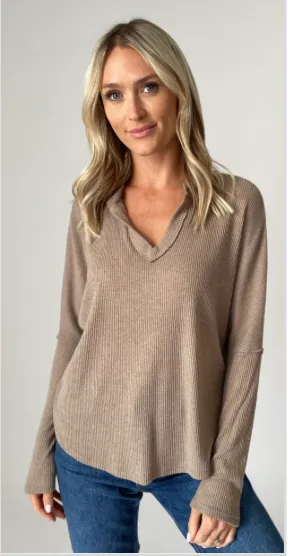 Molly Split Neck Top