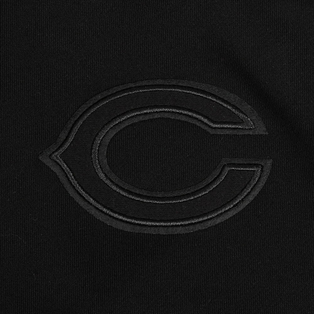 NFL CHICAGO BEARS NEUTRAL WOMEN'S CROPPED PO HOODIE (BLACK)
