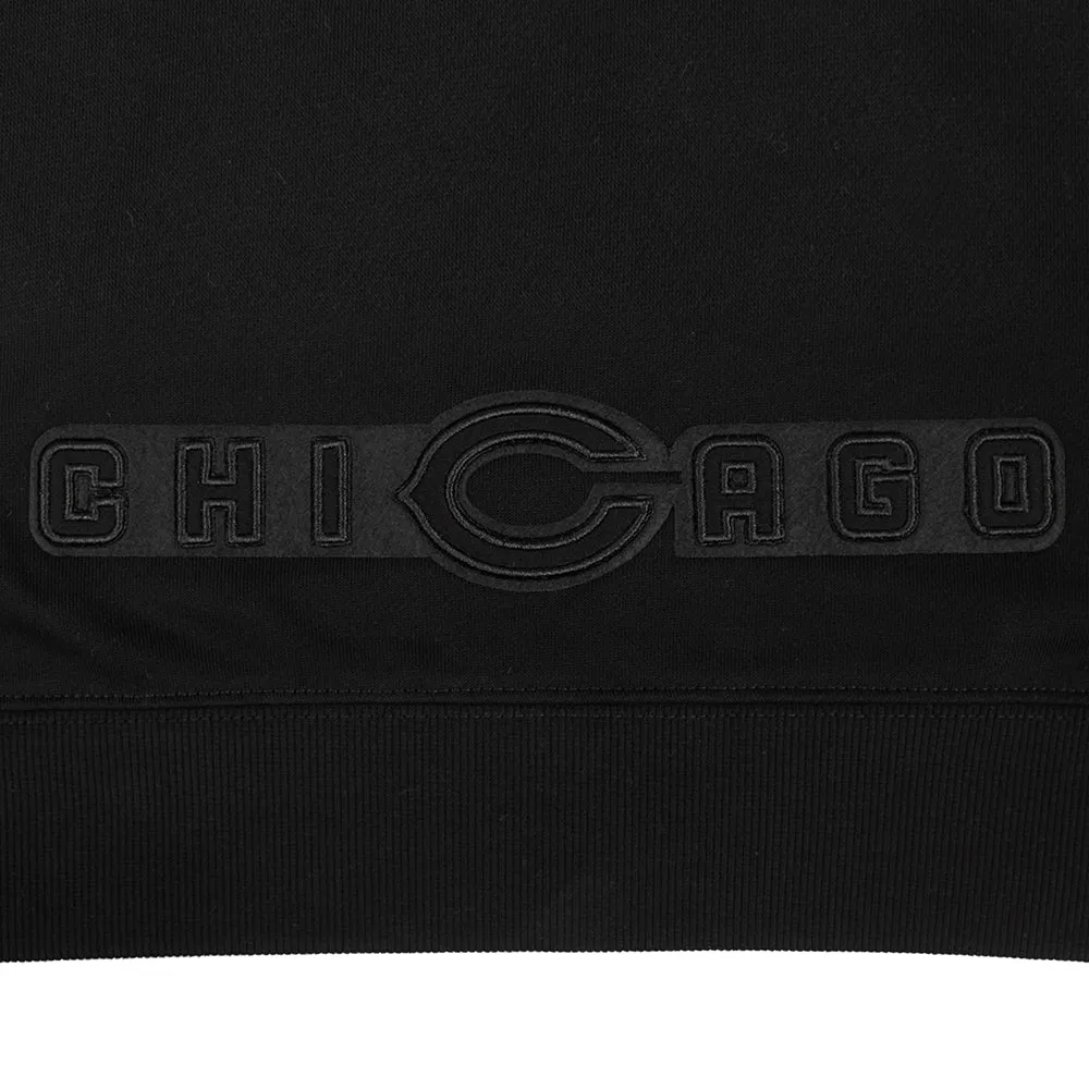 NFL CHICAGO BEARS NEUTRAL WOMEN'S CROPPED PO HOODIE (BLACK)