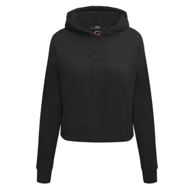 NFL CHICAGO BEARS NEUTRAL WOMEN'S CROPPED PO HOODIE (BLACK)