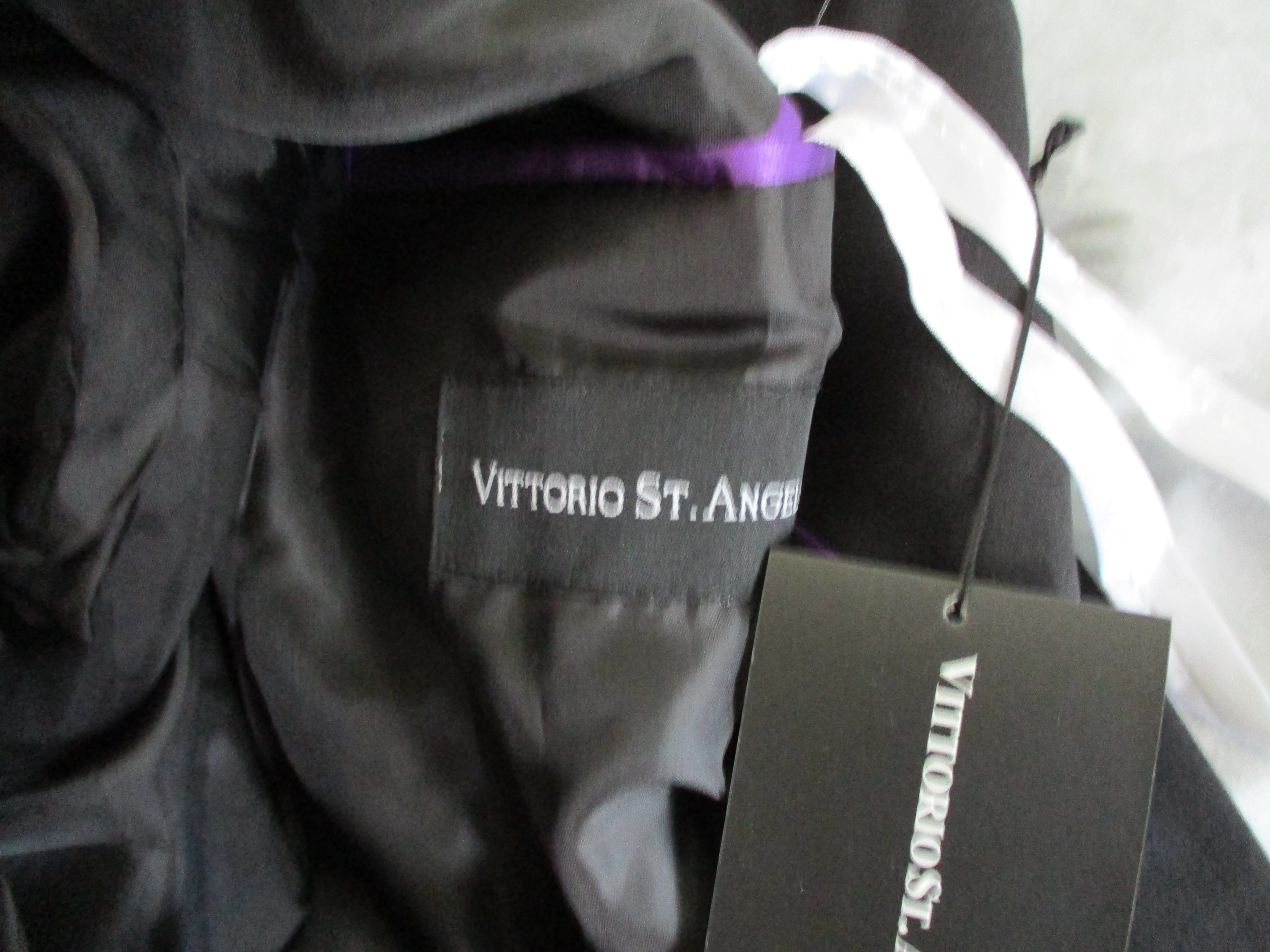 NWT NEW VITTORIO ST. ANGELO Tuxedo JACKET SUIT BLACK 48L Formal Sports