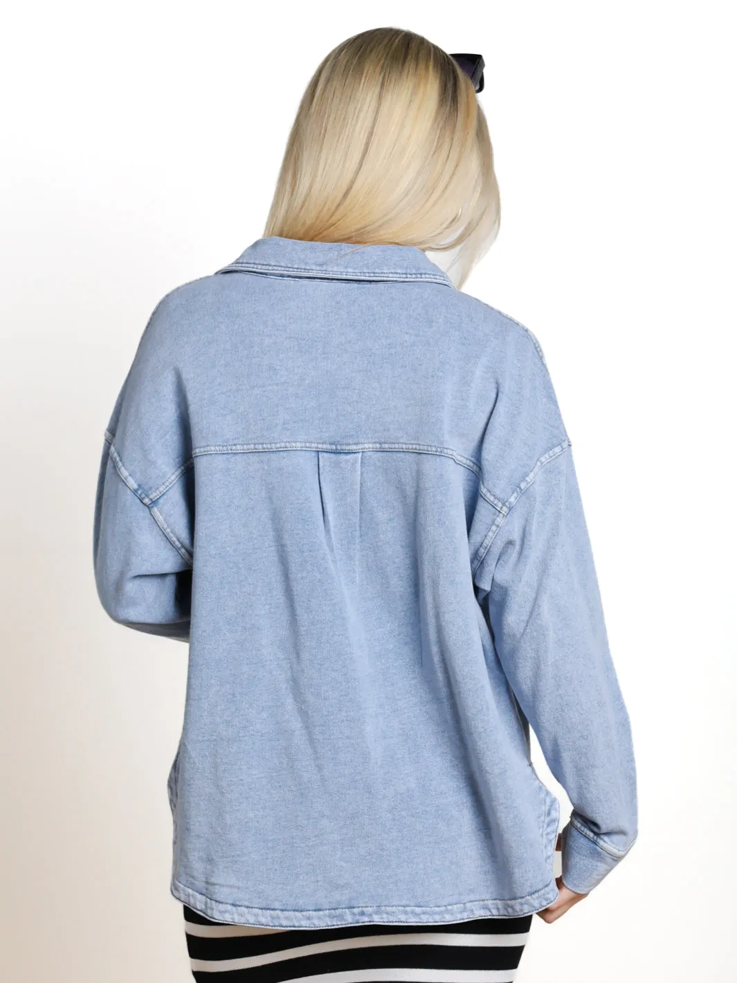 Obvious Staple Oversized Shacket